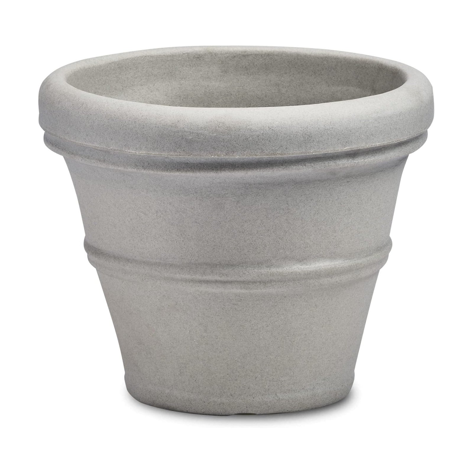 Crescent Garden Brunello Small Classic Planter, Indoor/Outdoor Weather-Safe Round Plant Pot, Small Resin Houseplant Pot