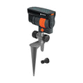 GARDENA 20575 | Up to 2300 sq ft - ZoomMaxx Adjustable Oscillating Sprinkler on Metal Step Spike for Watering Large