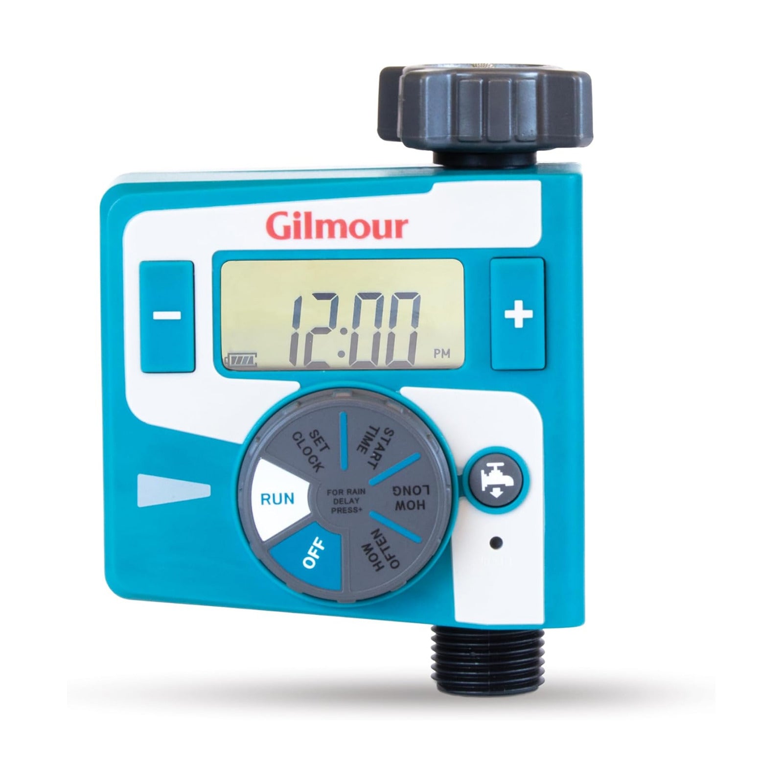 Gilmour Single Outlet Electronic Water Timer for Garden Hose, Irrigation Timer for Sprinklers and Drip Lines, Blue