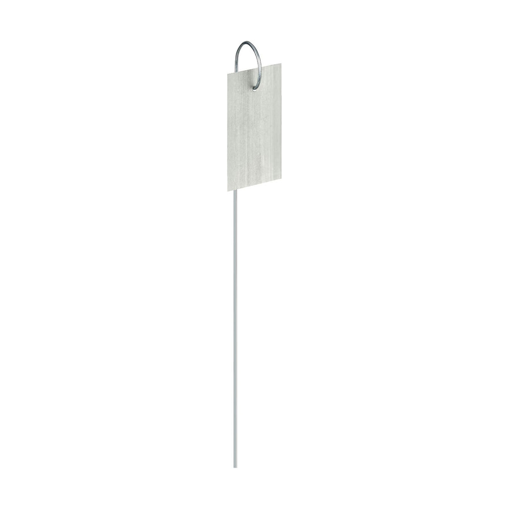 GardenMate 25-Pack Weatherproof Hook Metal Plant Labels Hanging on a Metal Rod, Height 10", Label Area 3'' x 1 3/8''