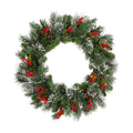 National Tree Company 24in Pre-Lit Wintry Pine Flocked Christmas Wreath