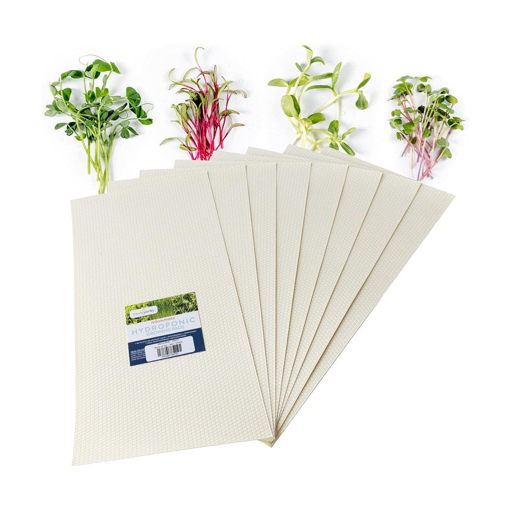 Handy Pantry Micro-Mats Hydroponic Grow Pads for Organic Production 10 Pack | Plant & Seed Germination: Wheatgrass