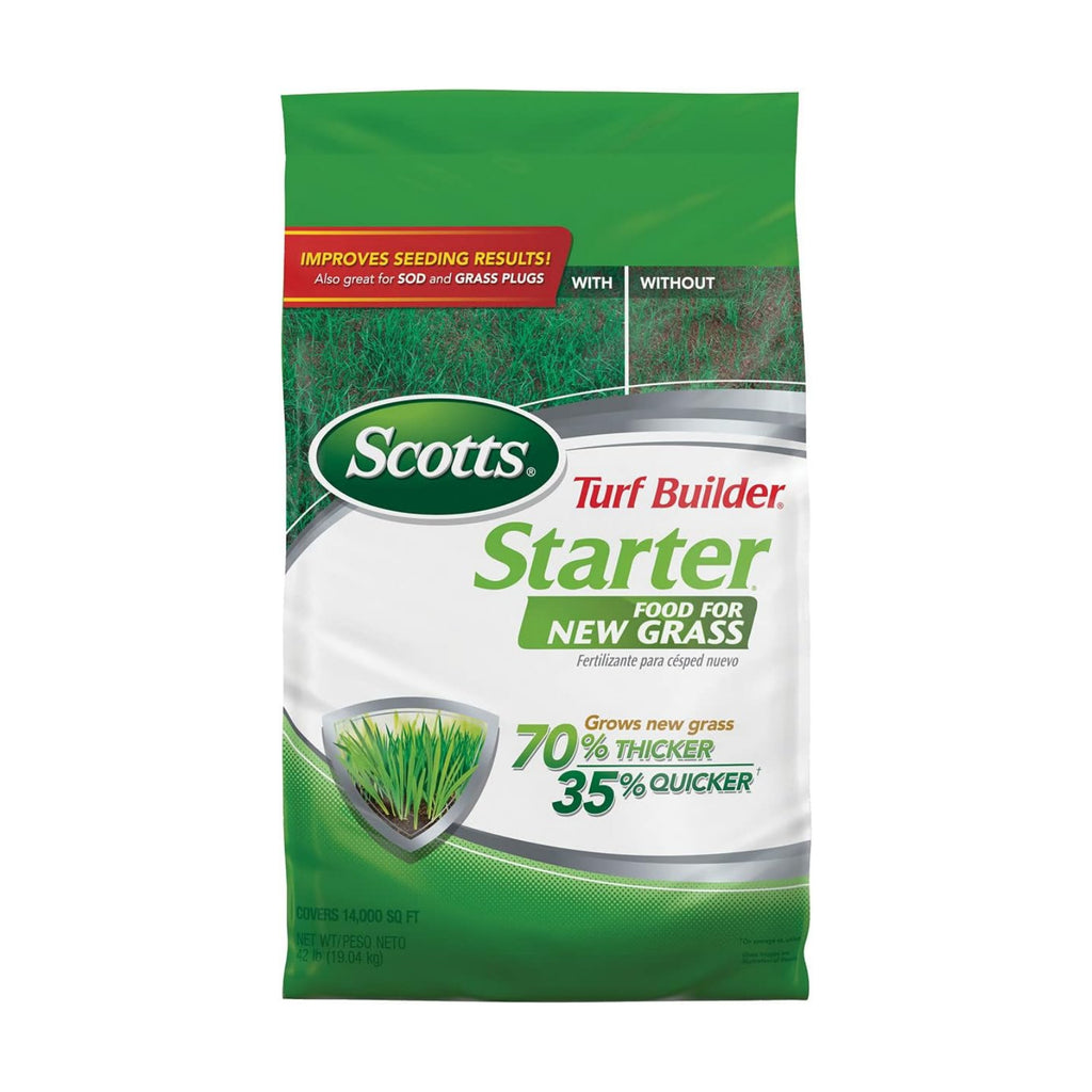 Scotts Turf Builder Starter Food for New Grass, 42 lb. - Lawn Fertilizer for Newly Planted Grass, Also Great for Sod
