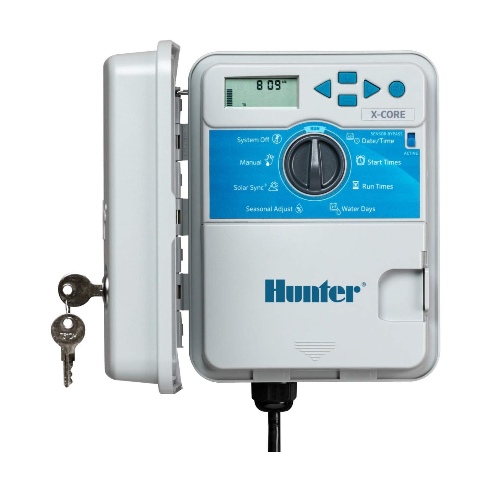 Hunter X-Core 6 Zone Sprinkler Timer, Indoor/Outdoor Sprinkler Controller | 6 station irrigation controller with