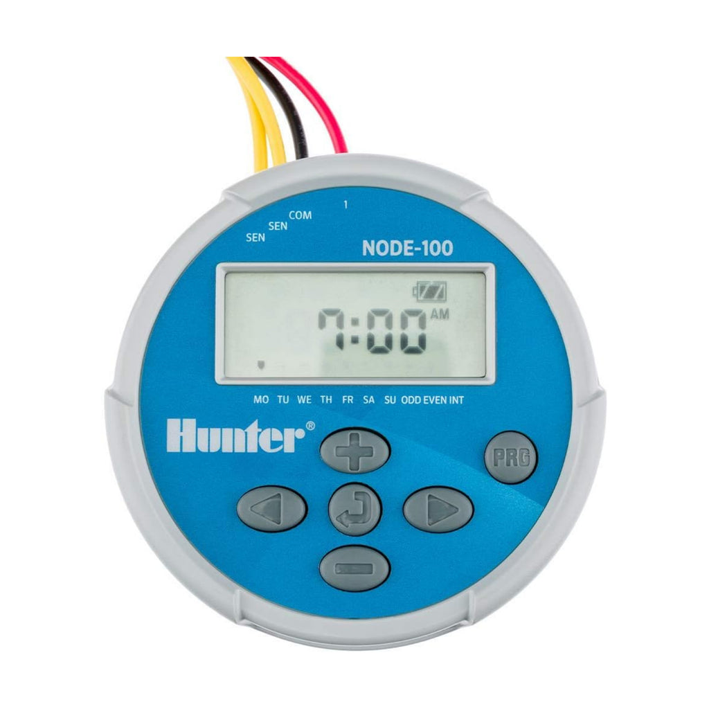 Hunter NODE-100 Battery Sprinkler Timer, 1 Zone Controller with Solenoid