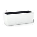Lechuza BALCONERA Color 50 White, Self-Watering Window Box (Railing Planter), H7.5 L19.7 W7.5 in