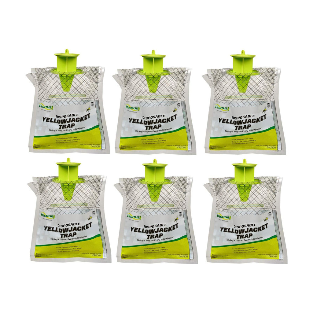 RESCUE! Disposable Summer Yellowjacket Trap - Mountain & Pacific Formula - 6 Traps