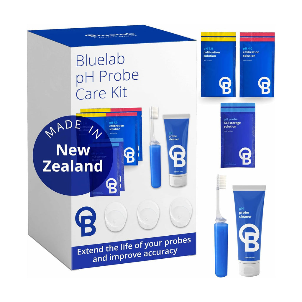 Bluelab CAREKITPH pH Probe Care Kit with Calibration Solution, Storage Solution, and Brush, Used for pH Pen, Meter