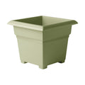 Root & Vessel Countryside Square Tub Planter, Sage, 18-Inch