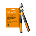 Fiskars 18” PowerGear2 Garden Bypass Loppers, 1.5" Capacity Tree Trimmer | Compact Branch Cutter, Multiplies Power for