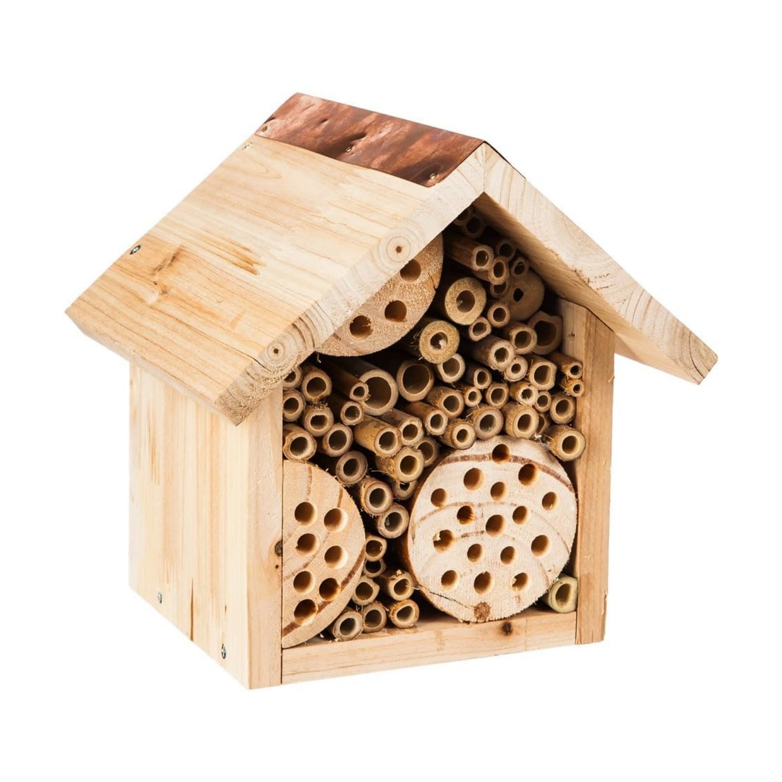 Evergreen Garden Wall Mounted Bee Habitat, Eco Friendly Insect Habitat for Outdoor Garden or Yard