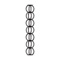 Monarch Rain Chains Aluminum Ring Black Rain Chains for Gutters – 8.5 ft Black Decorative Rainchain Outdoor Durable