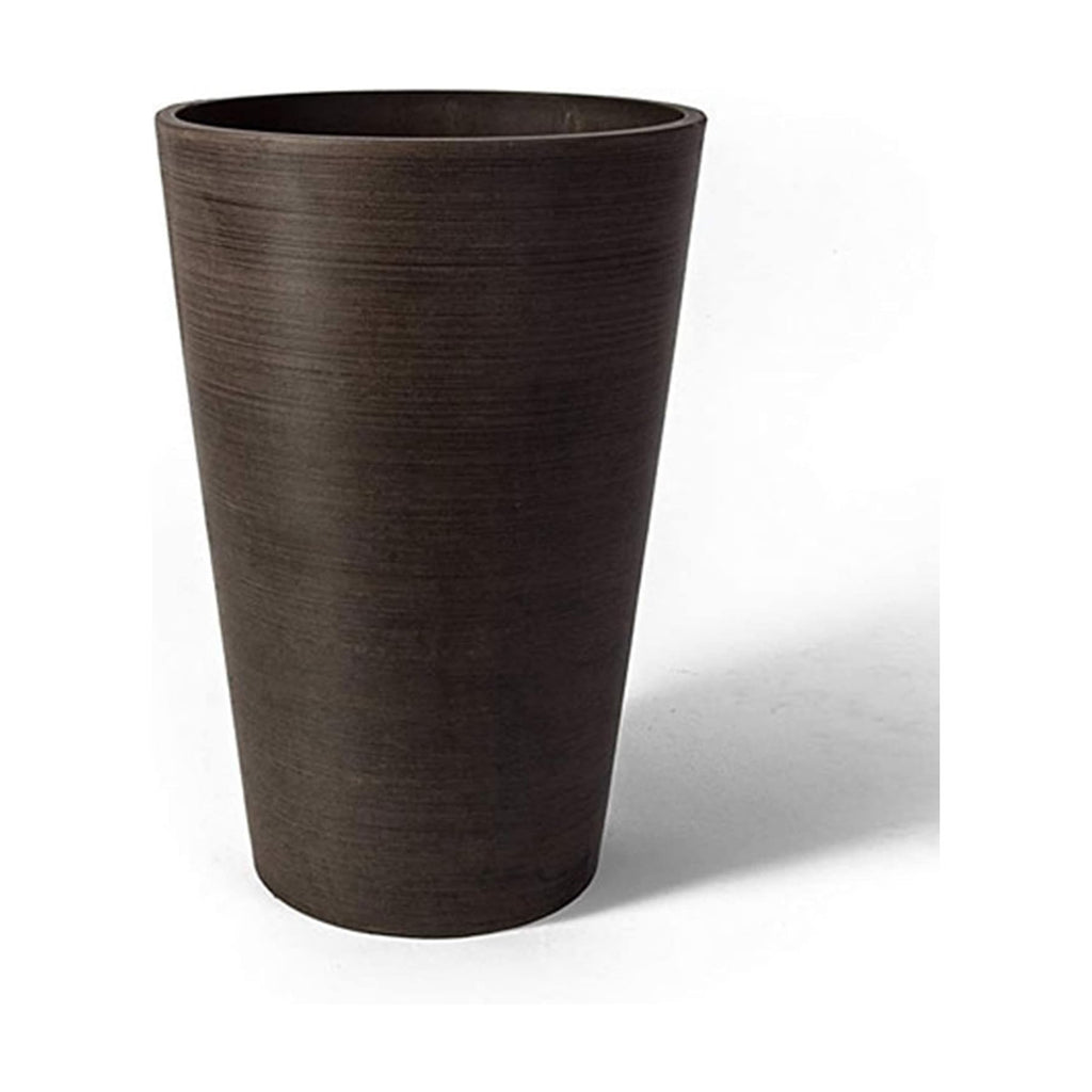 Algreen Valencia Round Planter Pot, 12.25 by 18-Inch, Textured Brown | Round Shape, Indoor Use, UV And Weather