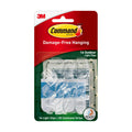 Command Damage Free Hanging Light Clips with Adhesive Strips, No Tools Mini Wall Hooks for Hanging Decorations in Living Spaces, 16 Clips, 20 Strips