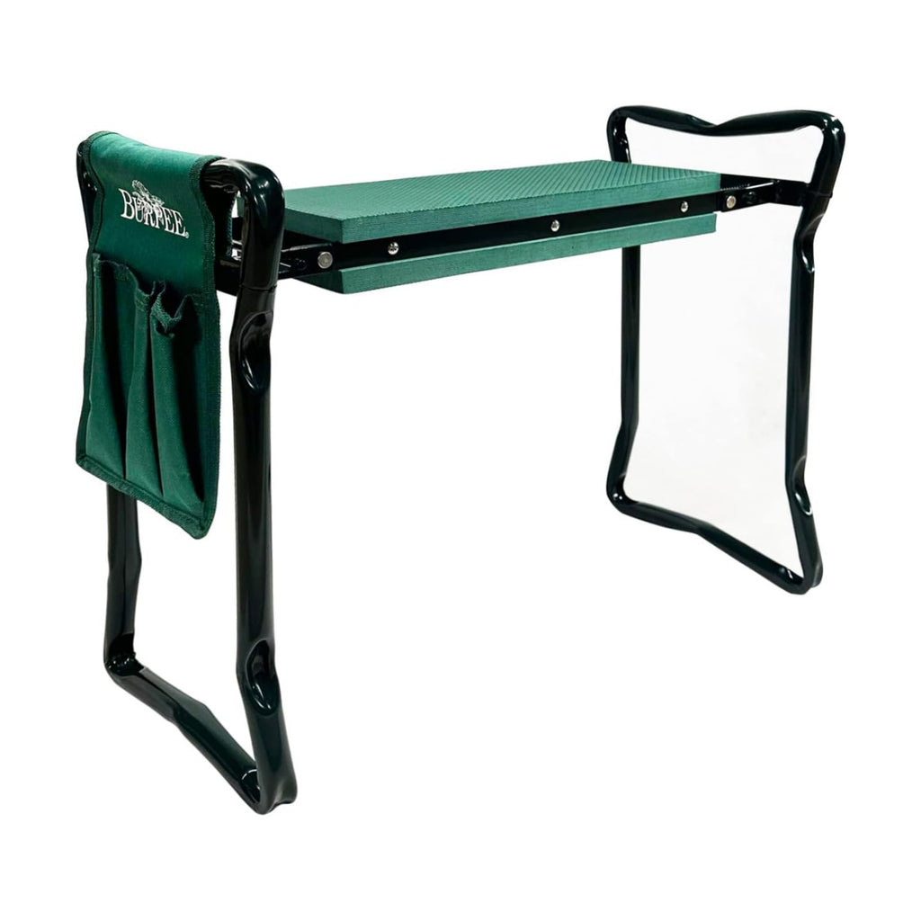 Burpee Multi-Function Garden Kneeler Seat with Padded Cushion and Detachable Tool Bag, Versatile Garden Stool with
