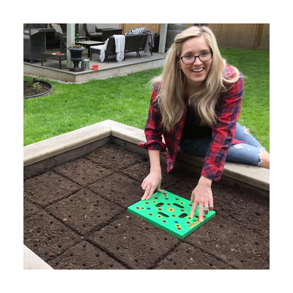 Planting Tool, Seed Planter for Square Foot Gardening Kit | Patented Seedling Spacer Tool | Colour-Coded Spacing