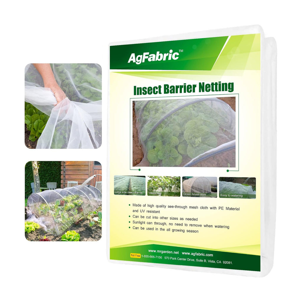 Agfabric Garden Netting 10'x20' Insect Pest Barrier Bird Netting for Garden Protection,Row Cover Mesh Netting for