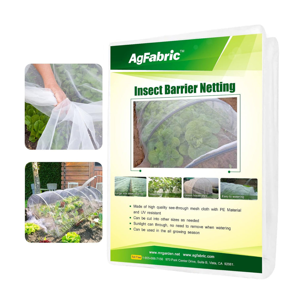 Agfabric Garden Netting 10'x12' Insect Pest Barrier Bird Netting for Garden Protection,Row Cover Mesh Netting for