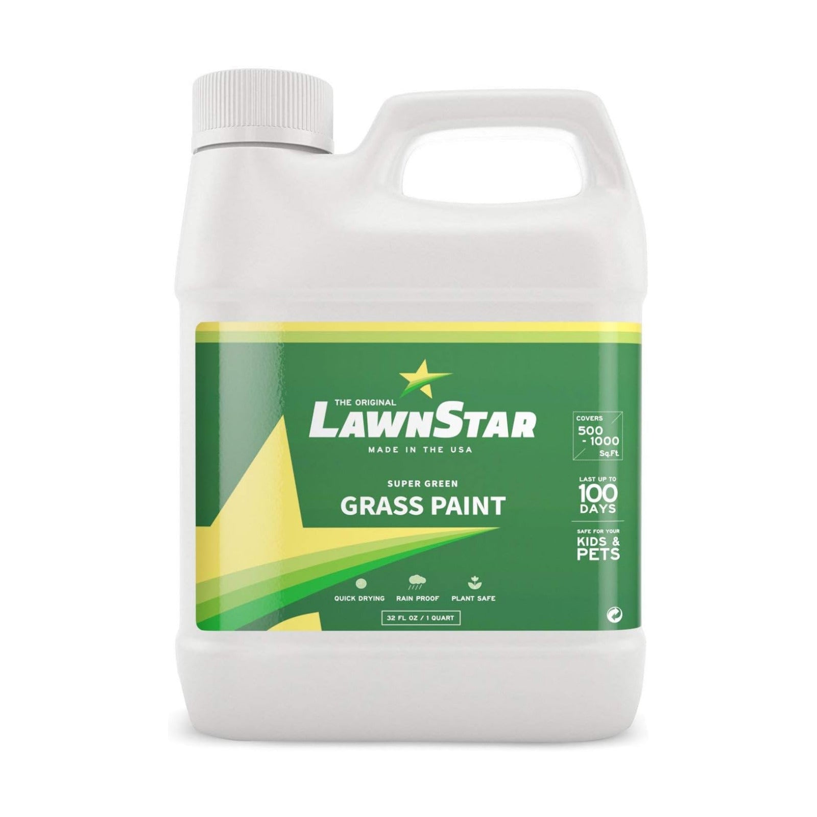 Grass Paint for Lawn, Ideal for Dormant, Patchy or Faded Gardens, 32oz | LawnStar Grass Paint, Covers 500-1,000 sq ft