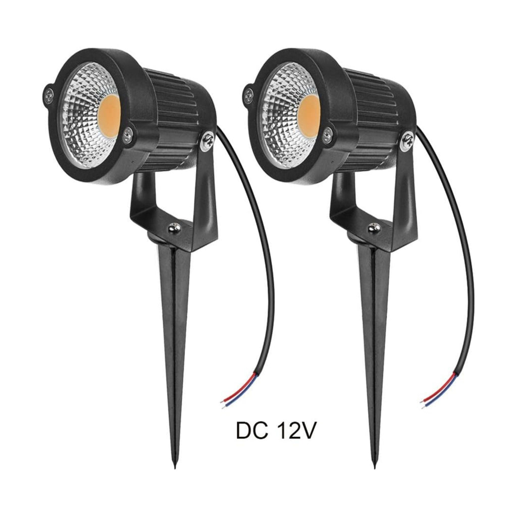 Low Voltage Landscape Light 5W 12V LED Landscape Lighting Warm White 2 Pack | Waterproof Spotlight Outdoor with Spiked