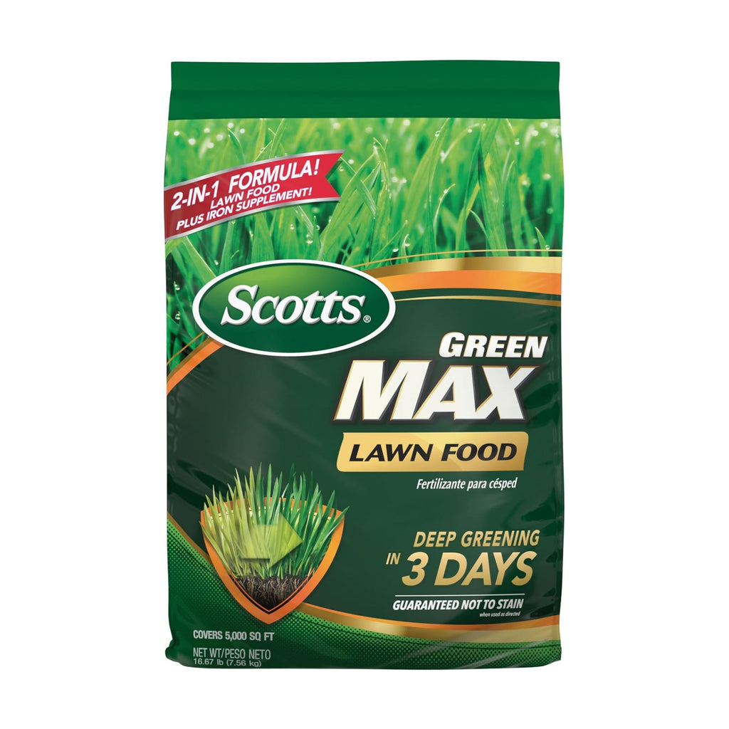 Scotts Green Max Lawn Food, 16.67 lbs. | Lawn Fertilizer for Grass Plus Iron Supplement, Grass Fertilizer, Covers 5,000
