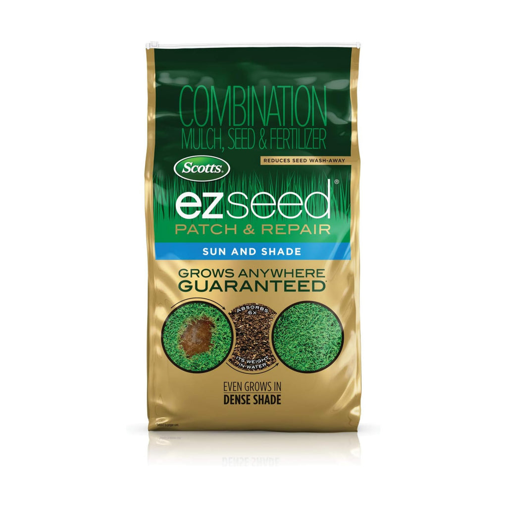 Scotts EZ Seed Patch & Repair Sun and Shade, 10 lbs. | Sun and Shade Grass Seed and Fertilizer for Bare Spots and