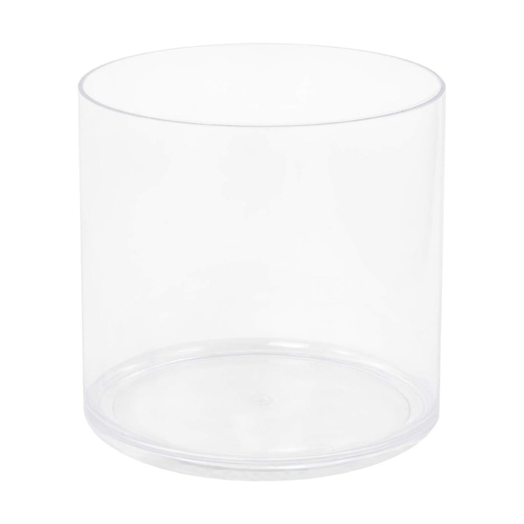 Royal Imports Plastic Cylinder Flower Vase Non-Breakable Acrylic 5"x5"