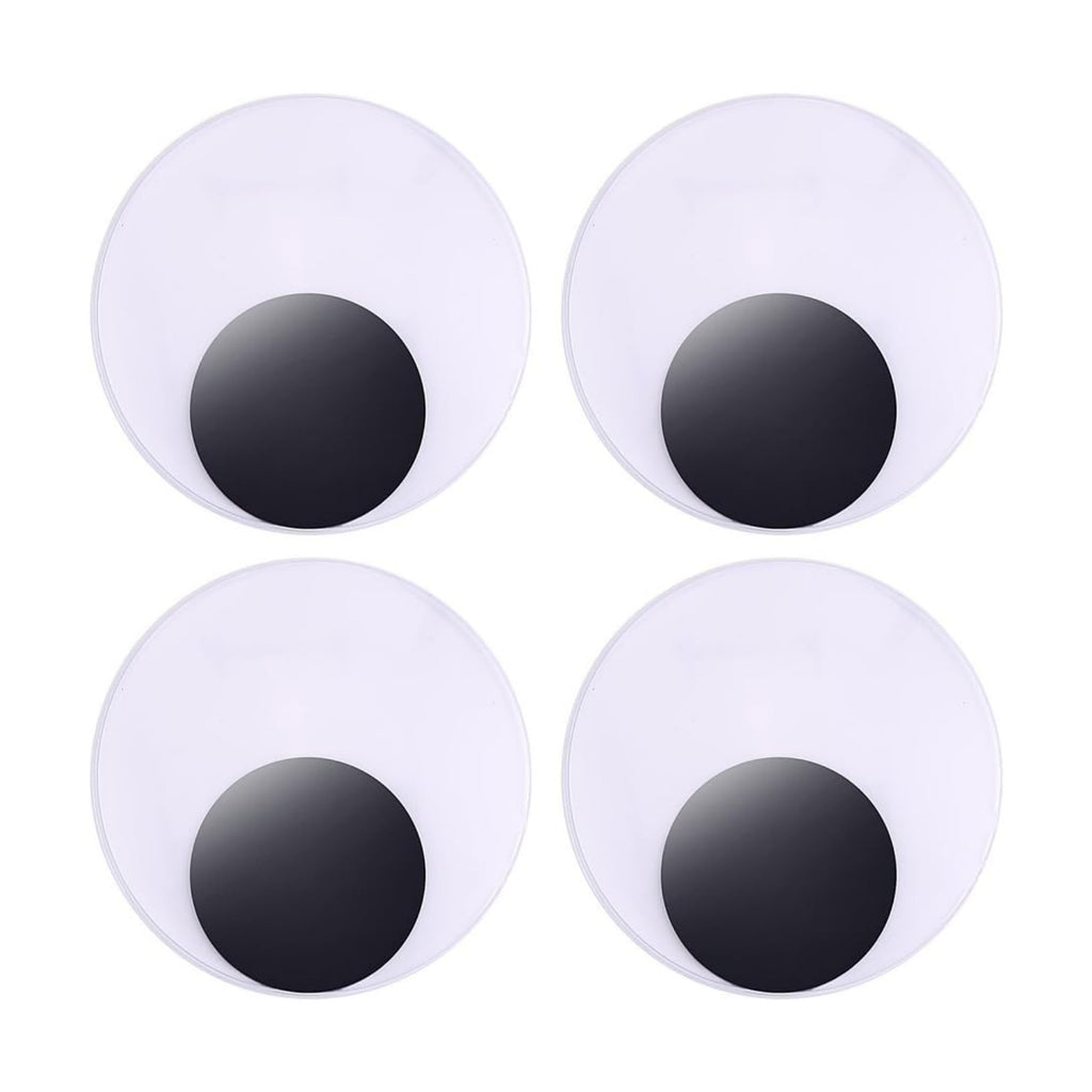 DECORA 3 Inch Large Sized Plastic Wiggle Googly Eyes with Self Adhesive for Crafts Set of 4