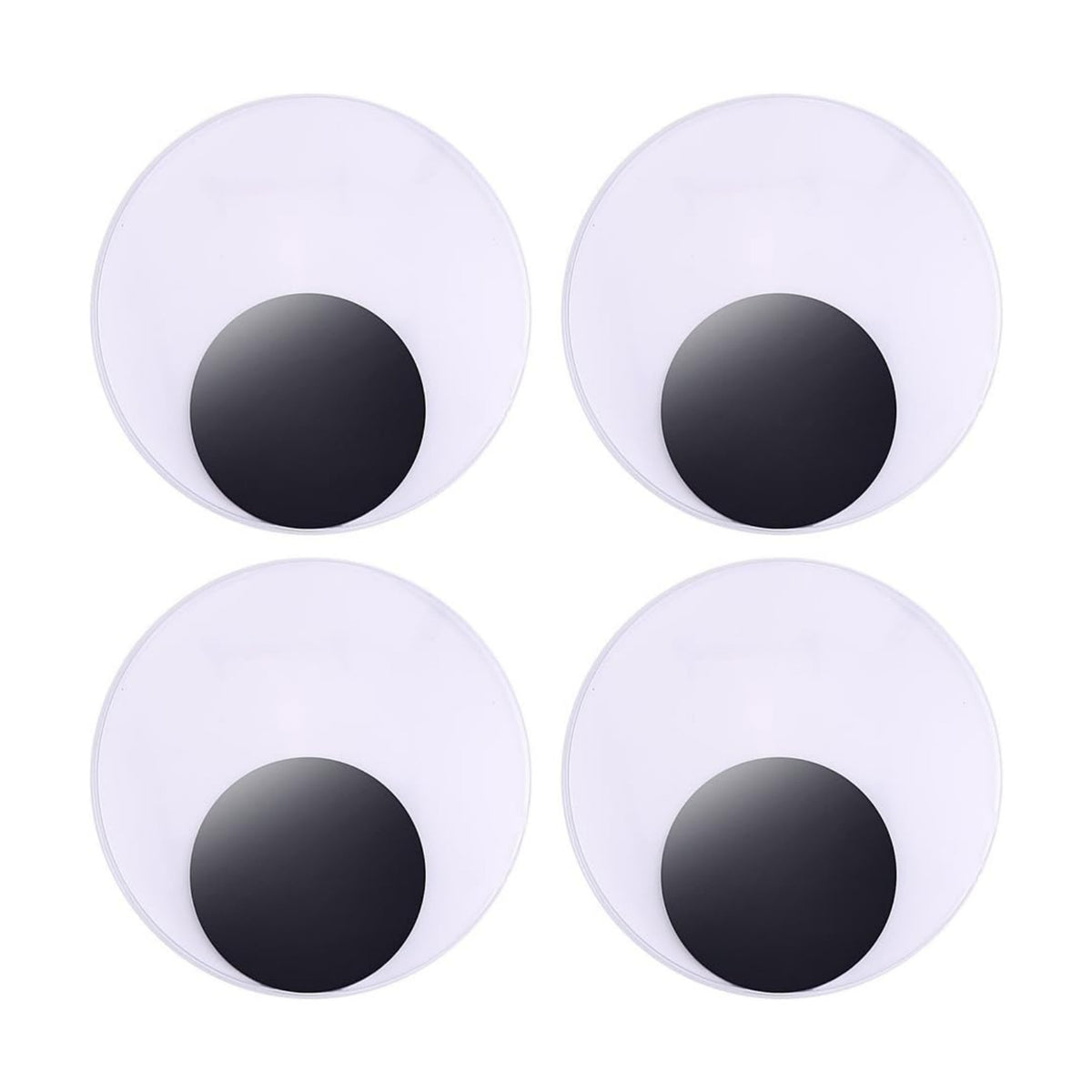 DECORA 3 Inch Large Sized Plastic Wiggle Googly Eyes with Self Adhesive for Crafts Set of 4