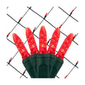 Wintergreen Lighting 100 M5 Red LED Net Lights, 4 x 6 ft Green Wire Indoor/Outdoor Commercial Grade Holiday & Valentine’s Day Hedge and Outdoor Christmas Decor