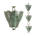 Good Directions 463V1-8 Tulip Rain Chain 8-1/2 Feet Long, 13 Extra Large Cups, 100% Blue Verde Pure Copper