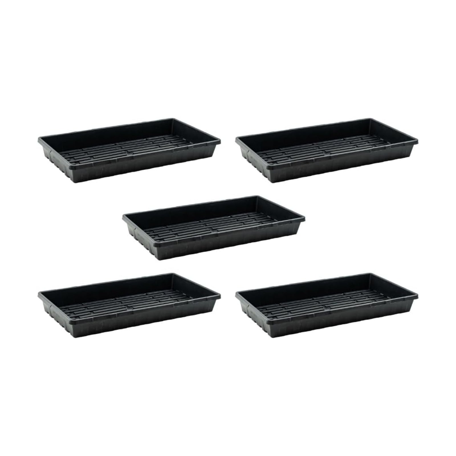 Bootstrap Farmer 5 Pack Seed Starter Trays, 1020 Flat No Holes, Extra Strength 2.0mm Thick Polypropylene for