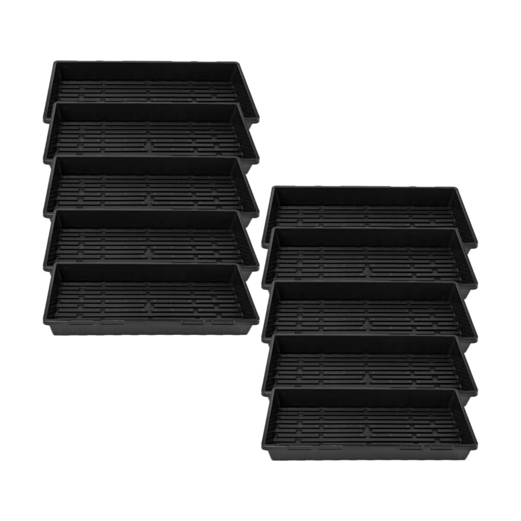 Bootstrap Farmer 1020 Trays (10-Pack), Heavy Duty No-Hole Flats for Microgreens, Fodder & Seedling Propagation - 1.8mm