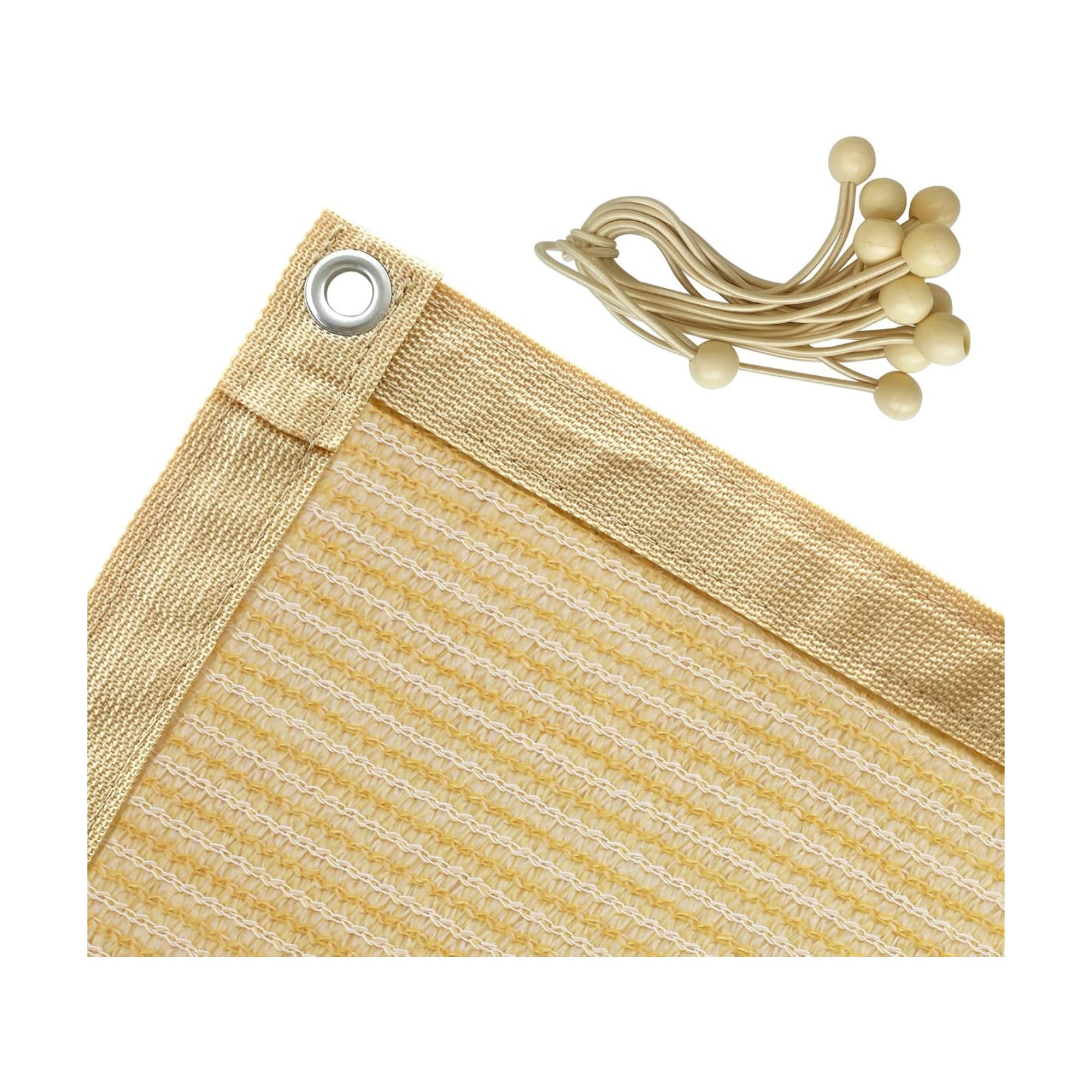 Shatex 90% Shade Fabric 6X 16ft Sun Shade Cloth Taped Edge with Grommets Sun-Block Mesh Shade for Pergola Cover Canopy