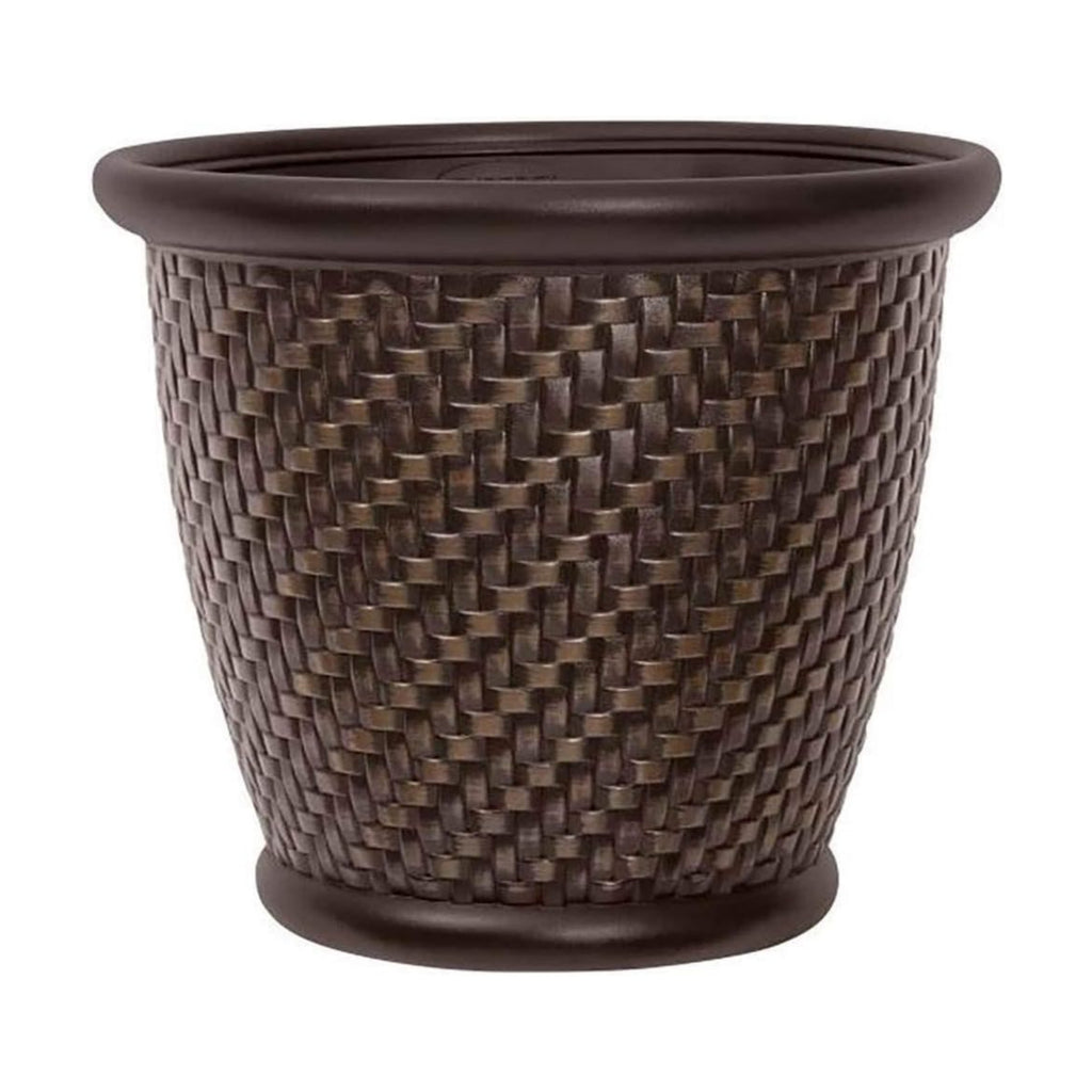 Suncast 18" x 16.5" Resin Planter - Lightweight Contemporary Flower Pot for Plants - Indoor and Outdoor Use, Home