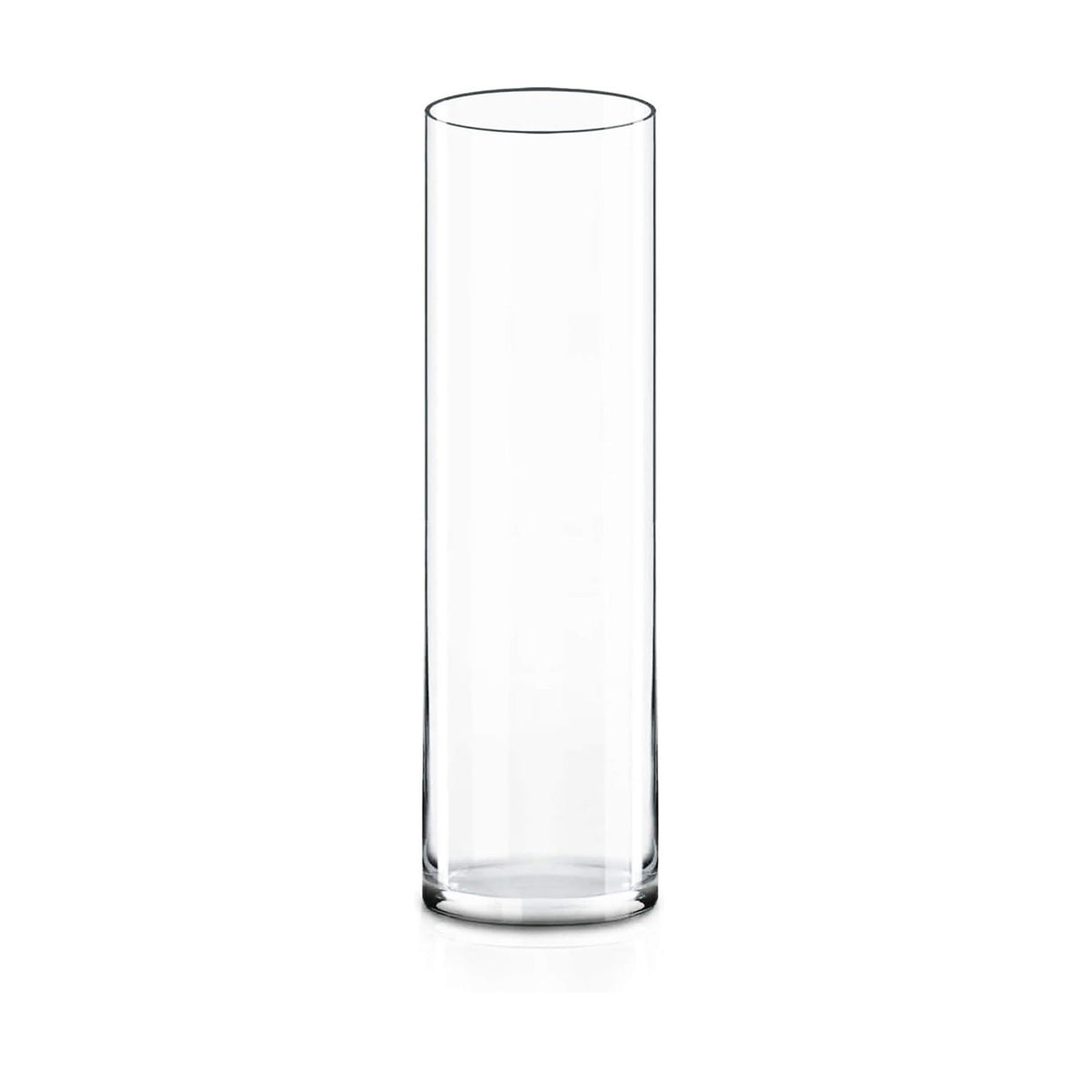 CYS Excel (H:16” D:4”) Tall Clear Glass Cylinder Vase | Multiple Size Choices Glass Flower Vase Centerpieces | Tall Hurricane Floating Candle Holder
