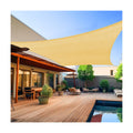 Shade&Beyond 8'x10' Sun Shade Sails Canopy Rectangle Sand 185GSM Shade Sail for Patio Deck Yard Backyard, (We Make