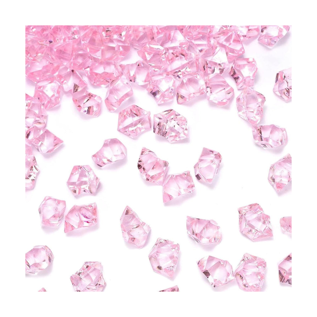 DomeStar 150 PCS Pink Fake Ice Rocks, Vase Fillers for Home