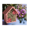 Cestari Mason Bee House Bamboo Tube Solitary Bee Hotel – 75 FSC‑Wood & Bamboo Tubes, 8 × 7.5 × 5 in, Rose Pink