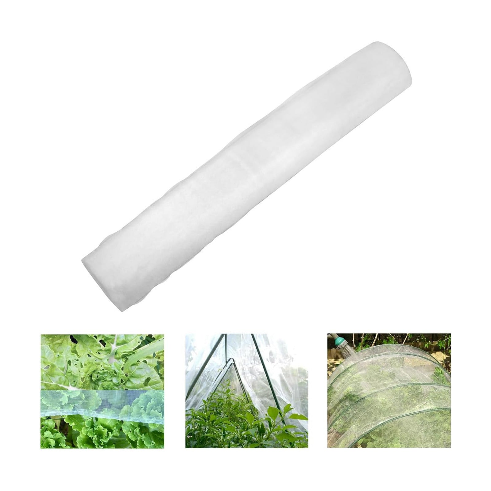 Roll Packed 4x100FT Garden Netting, Fine Mesh Insect Barrier for Plants | Mosquito Bug Bird Animal Pest Barrier Netting