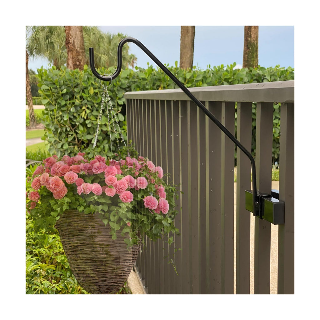 Premium - Hold It Mate Multi Use Hook Kit for Vertical Spindled Railings, Hang Flower Baskets Chimes Bird Feeder 15LBS