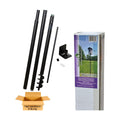 Squirrel Stopper Universal Mounting Pole Kit - Heavy Duty Bird House or Bird Feeder Pole for Outdoors, Galvanized Steel, Threaded Joints, 30 lb Capacity, Auger Base