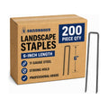 Sandbaggy 200-Pack 6 inch Landscape Staples - Great for Securing Landscape Fabric, Ground Cover or Drip Irrigation