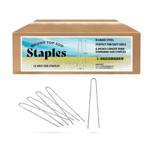 (Ship from USA) Sandbaggy 250 12" Landscape Staples (8 Gauge Steel) ~SOD Staples Garden Stakes Weed Barrier Pins