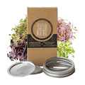 Trellis + Co.Stainless Steel Sprouting Kit, 2 Pack Rust Proof 316 Stainless | Curved Mesh, Fits Most Wide Mouth Mason
