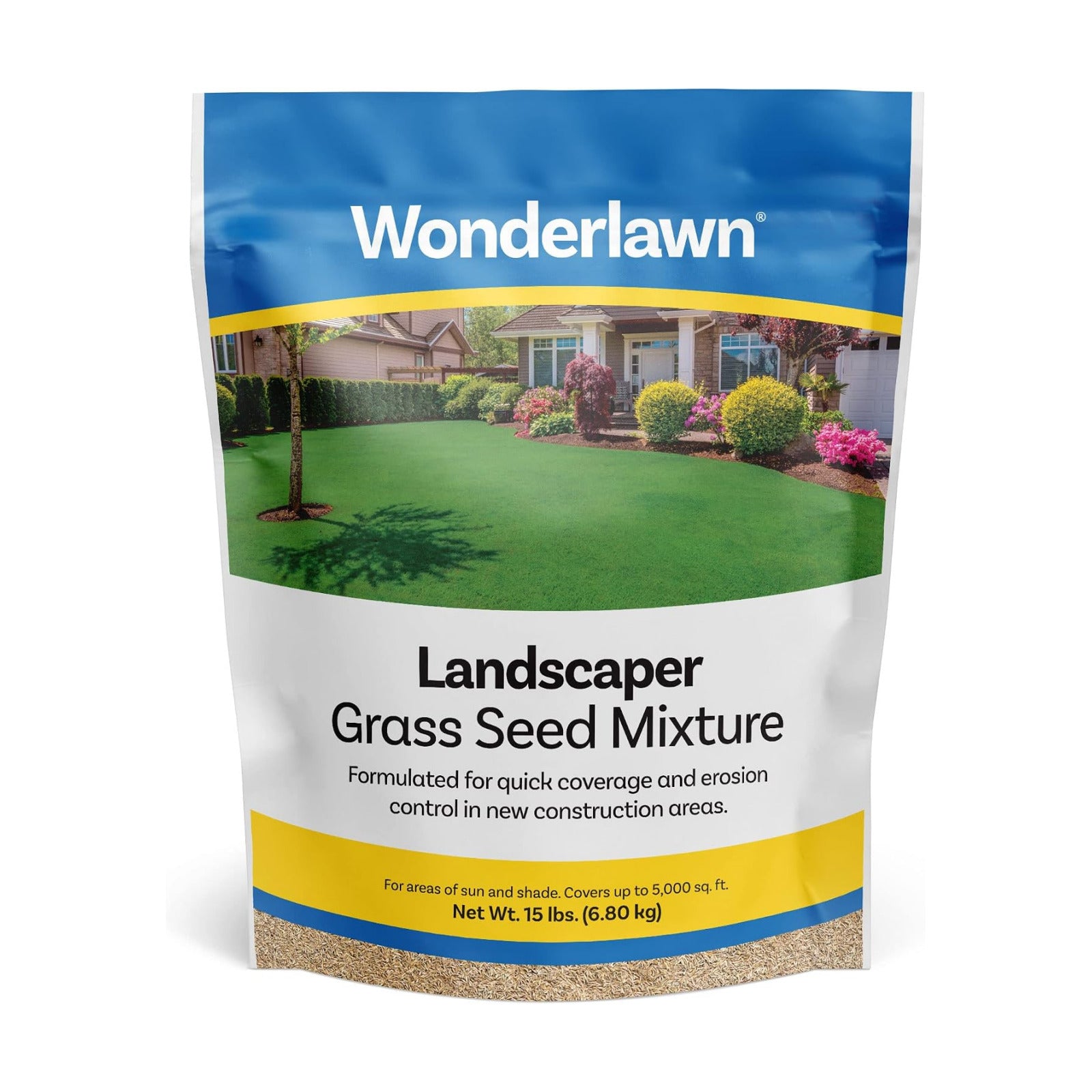 Barenbrug Wonderlawn Landscaper All-Purpose Grass Seed Mix, 15-Lbs., Covers 3,000 Sq. Ft.