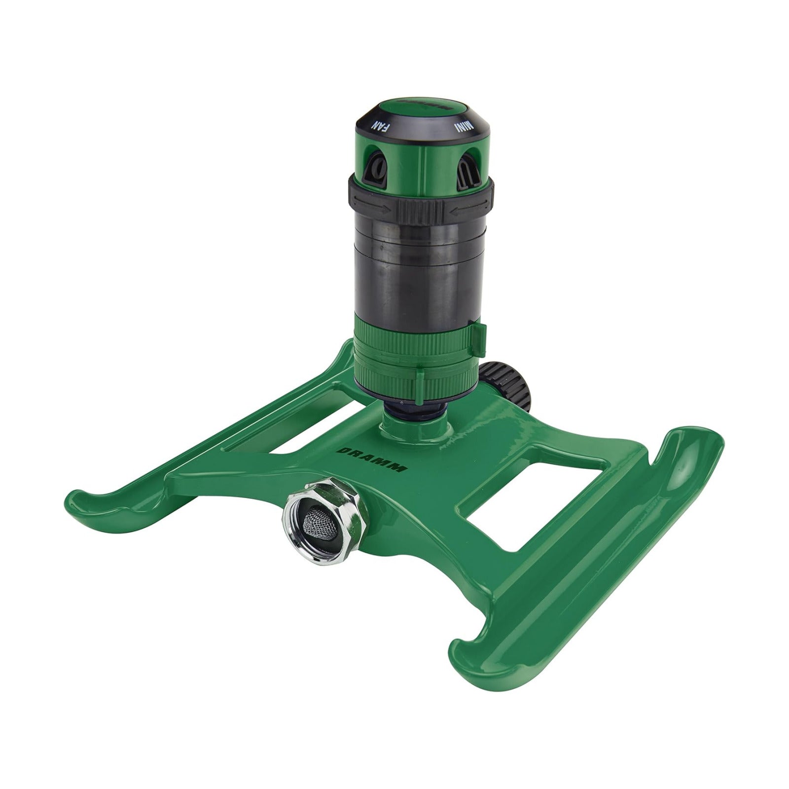 Dramm ColorStorm Gear Drive Sprinkler on Heavy Duty,Durable Metal Base, 4 Patterns, Ideal for Small, Medium & Large