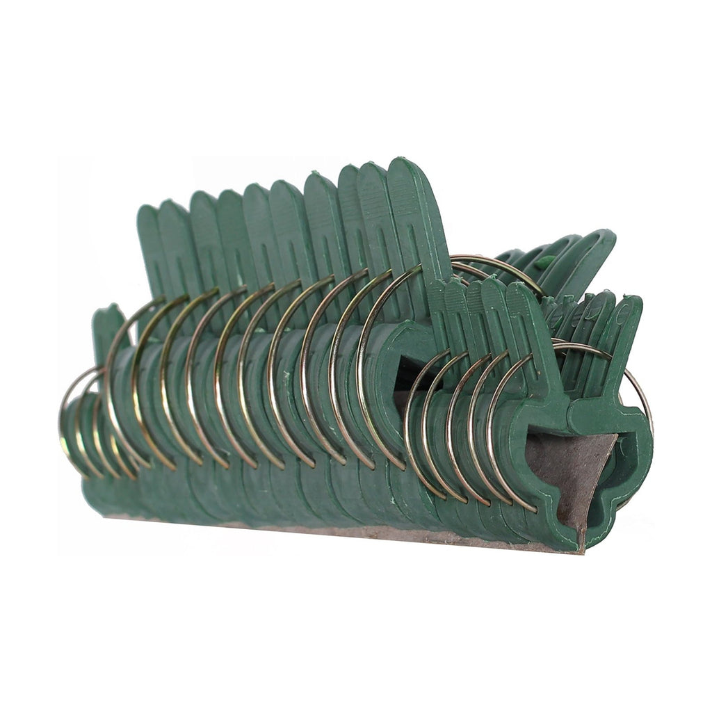 Ram-Pro 20 Piece Green Gentle Gardening Plant & Flower Lever Loop Gripper Clips, Tool for Supporting or Straightening Plant Stems, Stalks, and Vines, Garden Clips