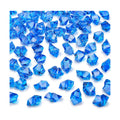 DOMESTAR Royal Blue Fake Ice Rocks,150 PCS Acrylic Crystal for Vase Fillers