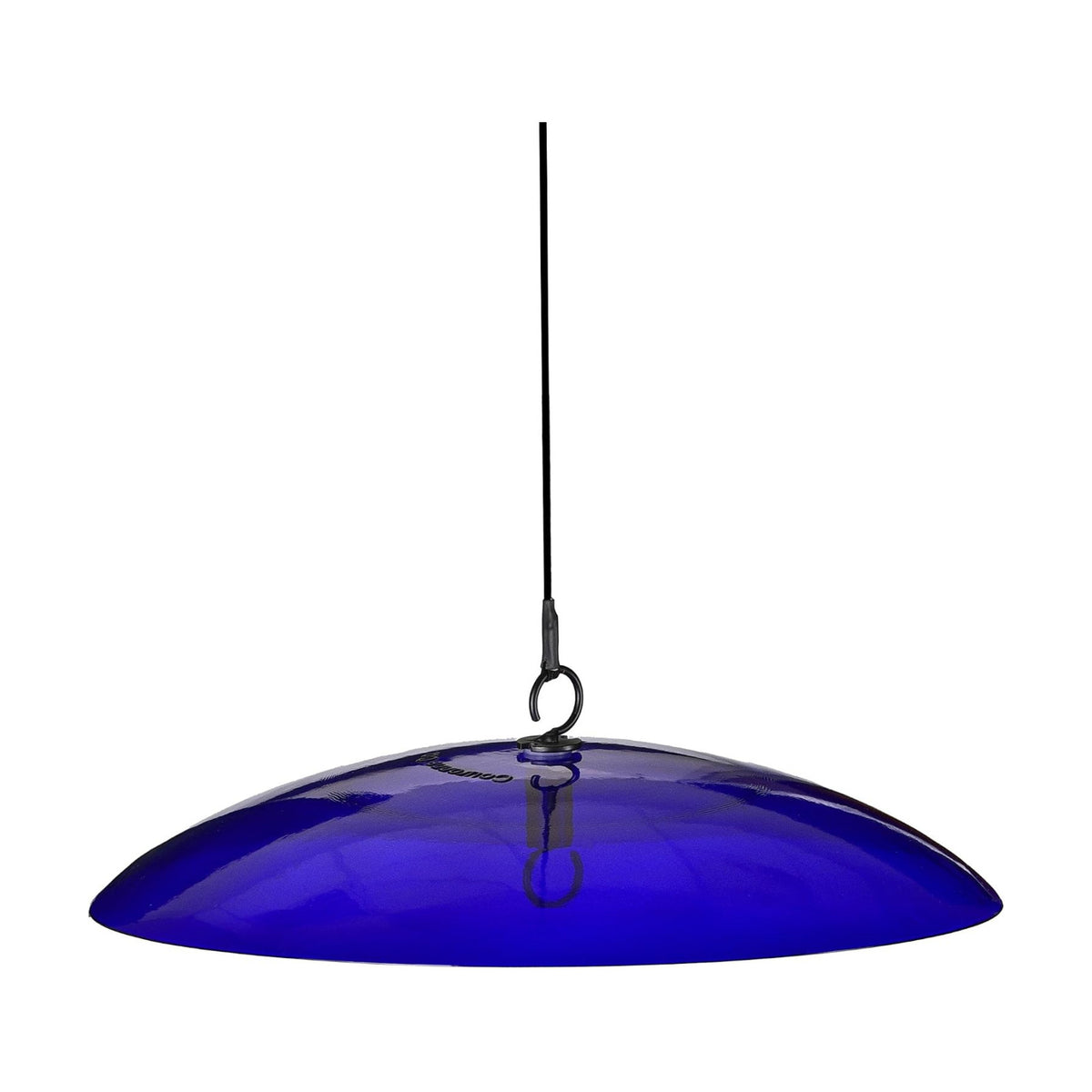 Recycled Glass Bird Feeder Dome with Dual Hooks, Cobalt Blue